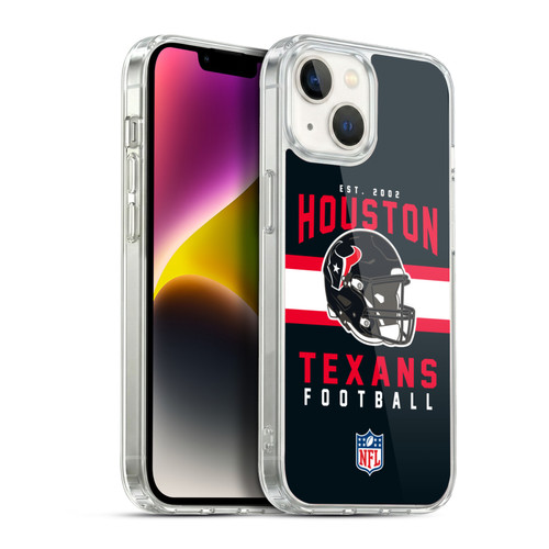 NFL Houston Texans Graphics Helmet Typography Soft Gel Case for Apple iPhone 14