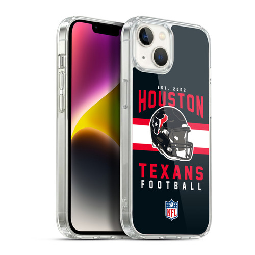 NFL Houston Texans Graphics Helmet Typography Soft Gel Case for Apple iPhone 14 Plus & MagSafe