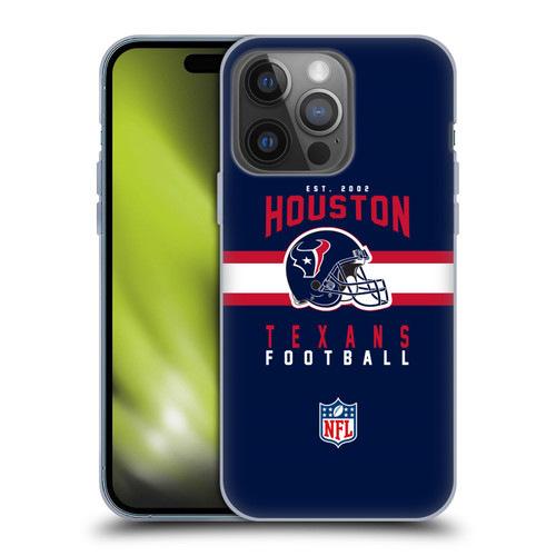 NFL Houston Texans Graphics Helmet Typography Soft Gel Case for Apple iPhone 14 Pro