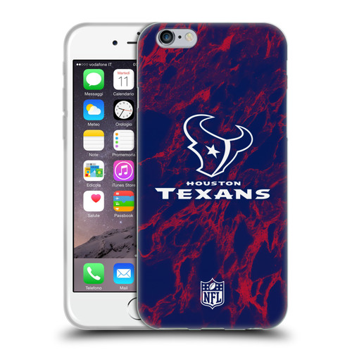 NFL Houston Texans Graphics Coloured Marble Soft Gel Case for Apple iPhone 6 / iPhone 6s