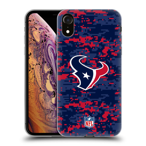 NFL Houston Texans Graphics Digital Camouflage Soft Gel Case for Apple iPhone XR