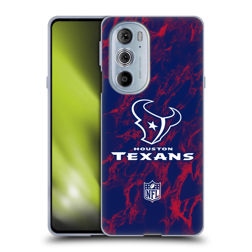 NFL Houston Texans Graphics Coloured Marble Soft Gel Case for Motorola Edge X30