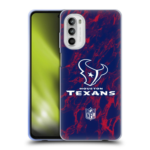 NFL Houston Texans Graphics Coloured Marble Soft Gel Case for Motorola Moto G52