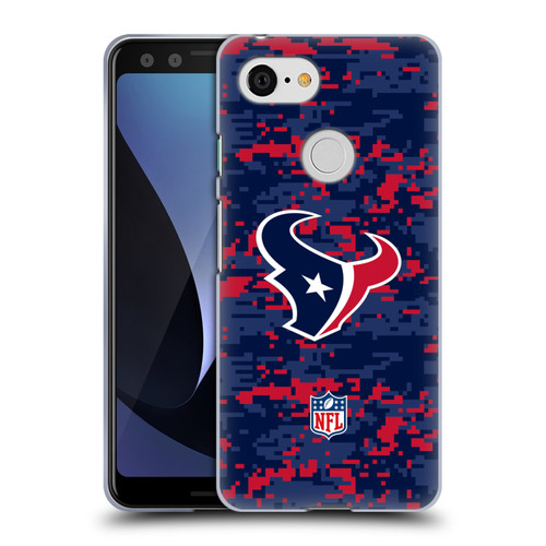 NFL Houston Texans Graphics Digital Camouflage Soft Gel Case for Google Pixel 3