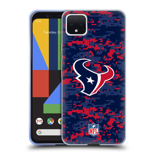 NFL Houston Texans Graphics Digital Camouflage Soft Gel Case for Google Pixel 4 XL