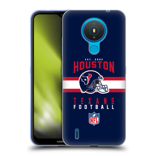 NFL Houston Texans Graphics Helmet Typography Soft Gel Case for Nokia 1.4
