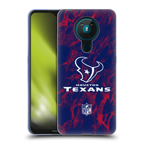 NFL Houston Texans Graphics Coloured Marble Soft Gel Case for Nokia 5.3