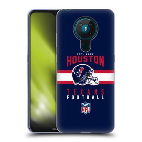 NFL Houston Texans Graphics Helmet Typography Soft Gel Case for Nokia 5.3
