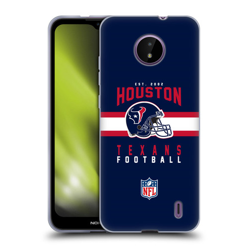 NFL Houston Texans Graphics Helmet Typography Soft Gel Case for Nokia C10 / C20