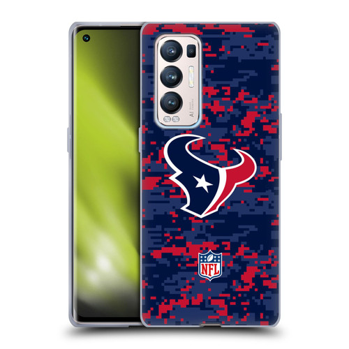 NFL Houston Texans Graphics Digital Camouflage Soft Gel Case for OPPO Find X3 Neo / Reno5 Pro+ 5G