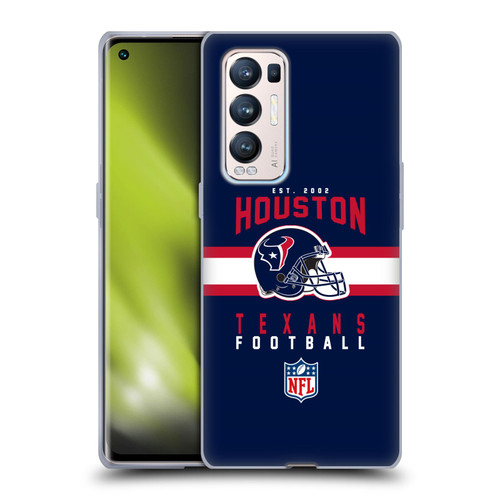 NFL Houston Texans Graphics Helmet Typography Soft Gel Case for OPPO Find X3 Neo / Reno5 Pro+ 5G