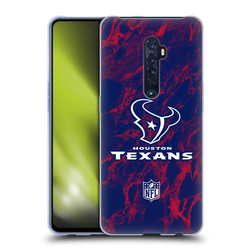 NFL Houston Texans Graphics Coloured Marble Soft Gel Case for OPPO Reno 2