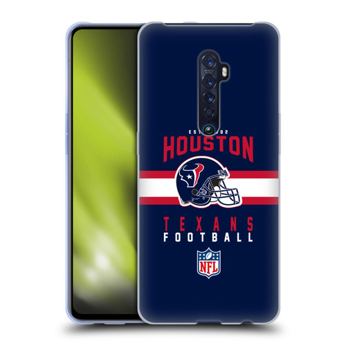 NFL Houston Texans Graphics Helmet Typography Soft Gel Case for OPPO Reno 2