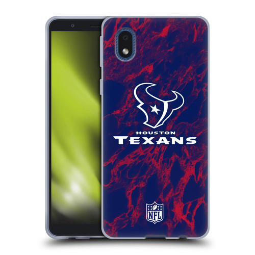 NFL Houston Texans Graphics Coloured Marble Soft Gel Case for Samsung Galaxy A01 Core (2020)
