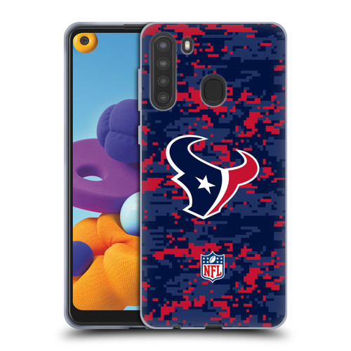 NFL Houston Texans Graphics Digital Camouflage Soft Gel Case for Samsung Galaxy A21 (2020)