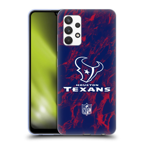 NFL Houston Texans Graphics Coloured Marble Soft Gel Case for Samsung Galaxy A32 (2021)