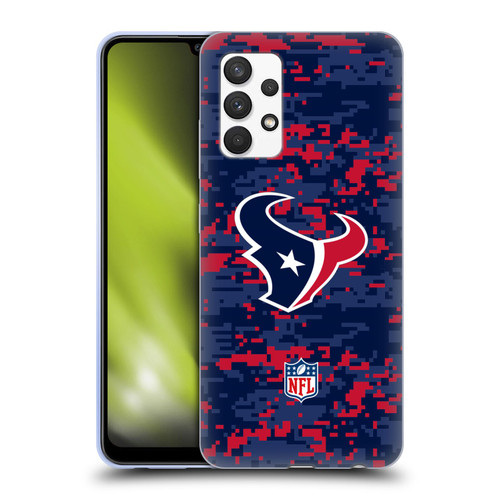NFL Houston Texans Graphics Digital Camouflage Soft Gel Case for Samsung Galaxy A32 (2021)