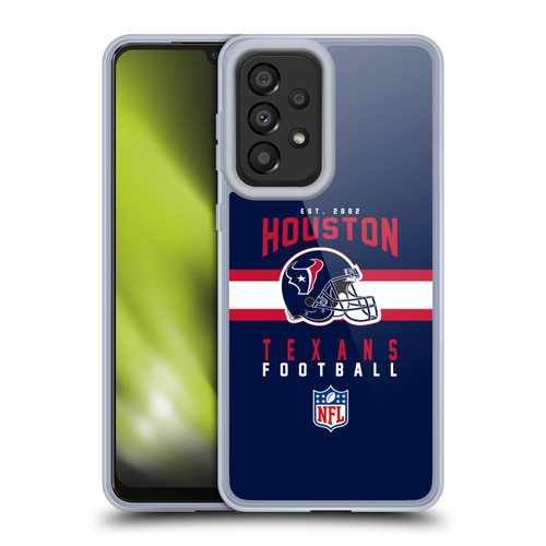 NFL Houston Texans Graphics Helmet Typography Soft Gel Case for Samsung Galaxy A33 5G (2022)