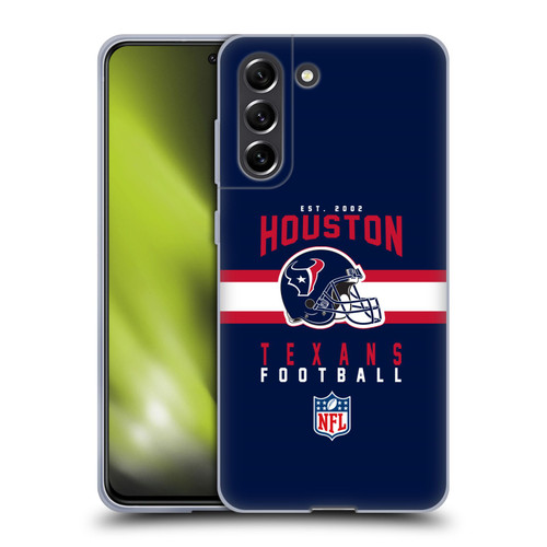 NFL Houston Texans Graphics Helmet Typography Soft Gel Case for Samsung Galaxy S21 FE 5G