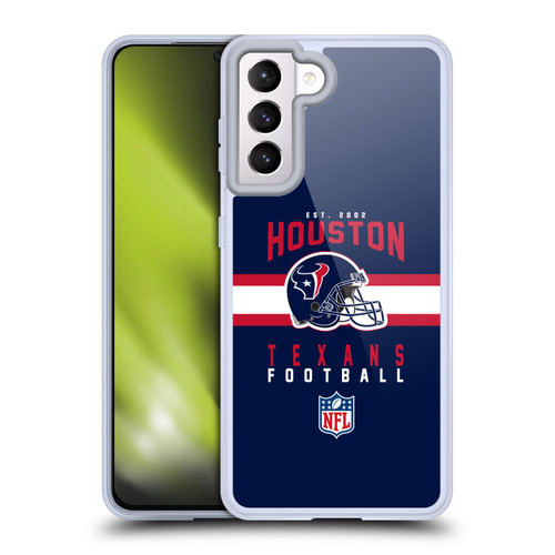 NFL Houston Texans Graphics Helmet Typography Soft Gel Case for Samsung Galaxy S21 5G