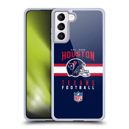 NFL Houston Texans Graphics Helmet Typography Soft Gel Case for Samsung Galaxy S21+ 5G