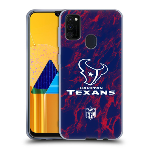 NFL Houston Texans Graphics Coloured Marble Soft Gel Case for Samsung Galaxy M30s (2019)/M21 (2020)