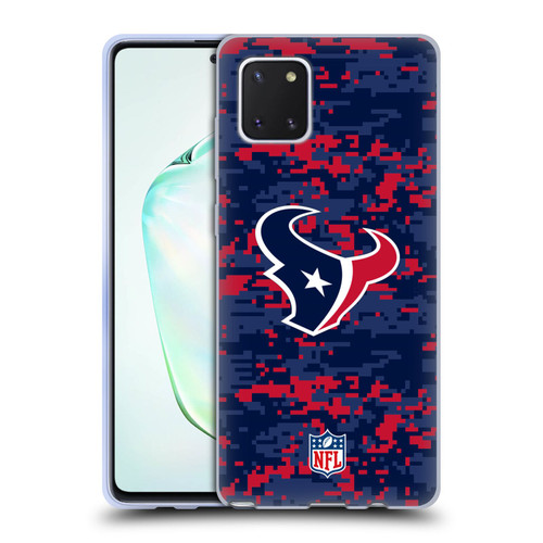 NFL Houston Texans Graphics Digital Camouflage Soft Gel Case for Samsung Galaxy Note10 Lite