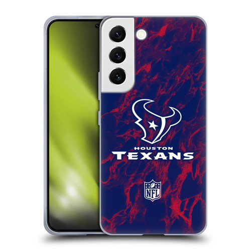 NFL Houston Texans Graphics Coloured Marble Soft Gel Case for Samsung Galaxy S22 5G
