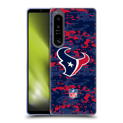 NFL Houston Texans Graphics Digital Camouflage Soft Gel Case for Sony Xperia 1 IV