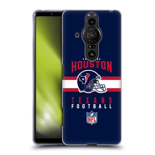 NFL Houston Texans Graphics Helmet Typography Soft Gel Case for Sony Xperia Pro-I