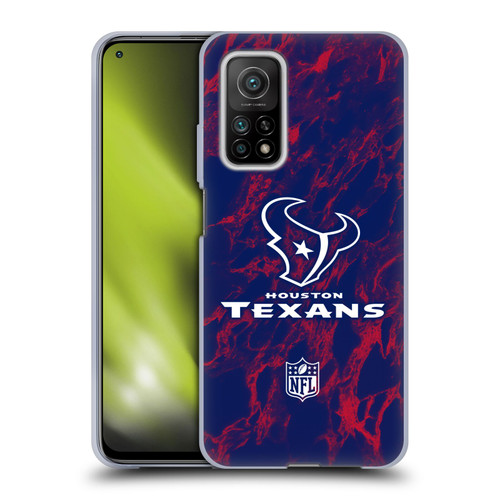 NFL Houston Texans Graphics Coloured Marble Soft Gel Case for Xiaomi Mi 10T 5G