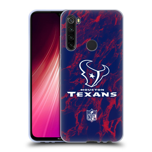 NFL Houston Texans Graphics Coloured Marble Soft Gel Case for Xiaomi Redmi Note 8T