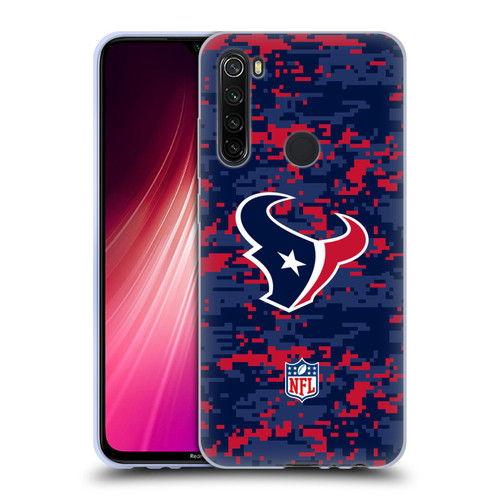 NFL Houston Texans Graphics Digital Camouflage Soft Gel Case for Xiaomi Redmi Note 8T