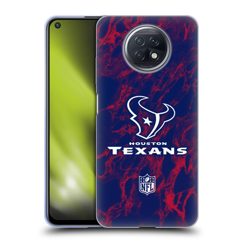 NFL Houston Texans Graphics Coloured Marble Soft Gel Case for Xiaomi Redmi Note 9T 5G