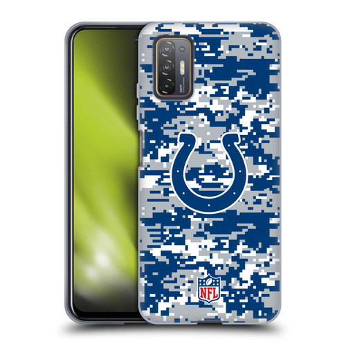 NFL Indianapolis Colts Graphics Digital Camouflage Soft Gel Case for HTC Desire 21 Pro 5G