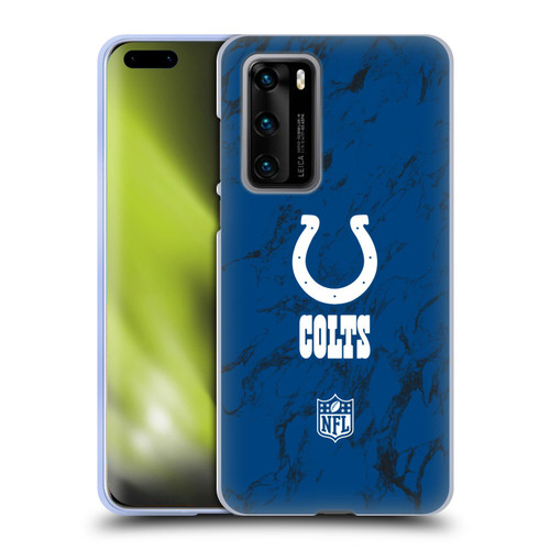 NFL Indianapolis Colts Graphics Coloured Marble Soft Gel Case for Huawei P40 5G