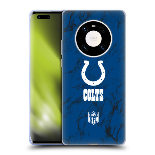 NFL Indianapolis Colts Graphics Coloured Marble Soft Gel Case for Huawei Mate 40 Pro 5G