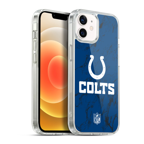NFL Indianapolis Colts Graphics Coloured Marble Soft Gel Case for Apple iPhone 12 / iPhone 12 Pro & MagSafe