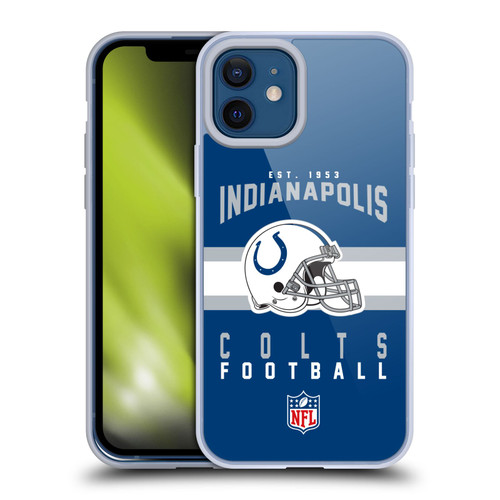 NFL Indianapolis Colts Graphics Helmet Typography Soft Gel Case for Apple iPhone 12 / iPhone 12 Pro