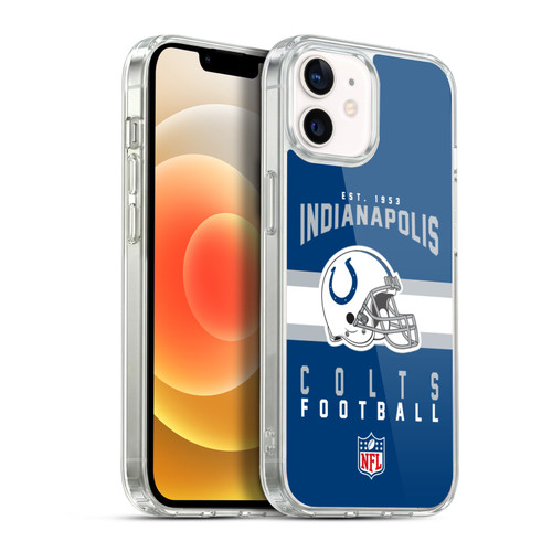NFL Indianapolis Colts Graphics Helmet Typography Soft Gel Case for Apple iPhone 12 / iPhone 12 Pro & MagSafe