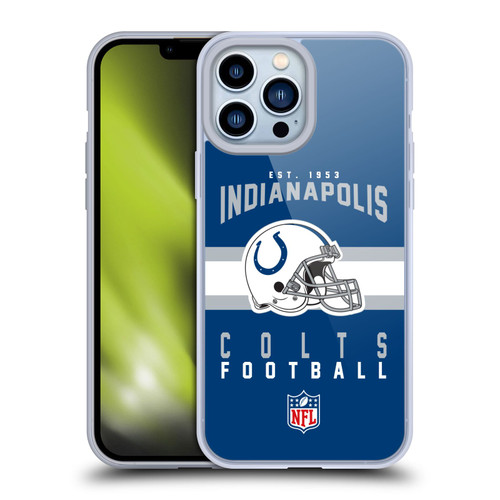 NFL Indianapolis Colts Graphics Helmet Typography Soft Gel Case for Apple iPhone 13 Pro Max