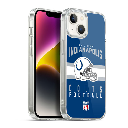 NFL Indianapolis Colts Graphics Helmet Typography Soft Gel Case for Apple iPhone 14