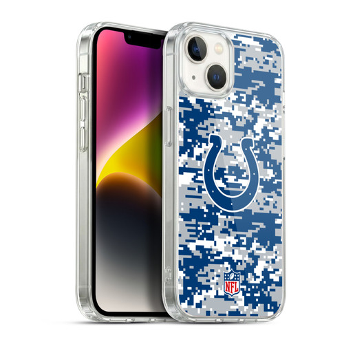 NFL Indianapolis Colts Graphics Digital Camouflage Soft Gel Case for Apple iPhone 14 Plus & MagSafe
