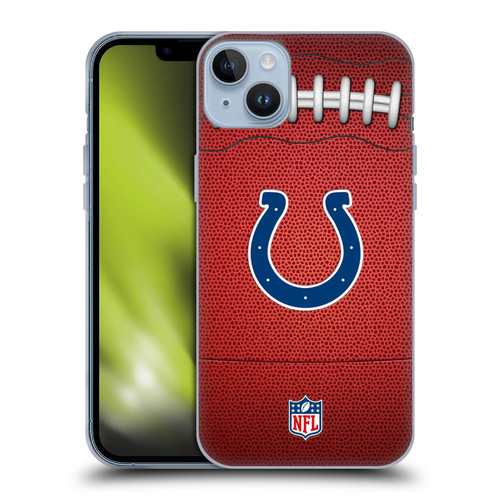 NFL Indianapolis Colts Graphics Football Soft Gel Case for Apple iPhone 14 Plus