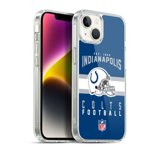 NFL Indianapolis Colts Graphics Helmet Typography Soft Gel Case for Apple iPhone 14 Plus & MagSafe