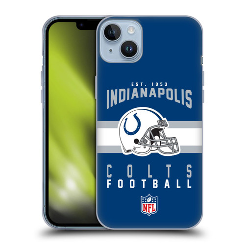 NFL Indianapolis Colts Graphics Helmet Typography Soft Gel Case for Apple iPhone 14 Plus