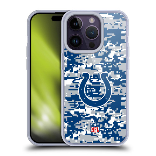 NFL Indianapolis Colts Graphics Digital Camouflage Soft Gel Case for Apple iPhone 14 Pro