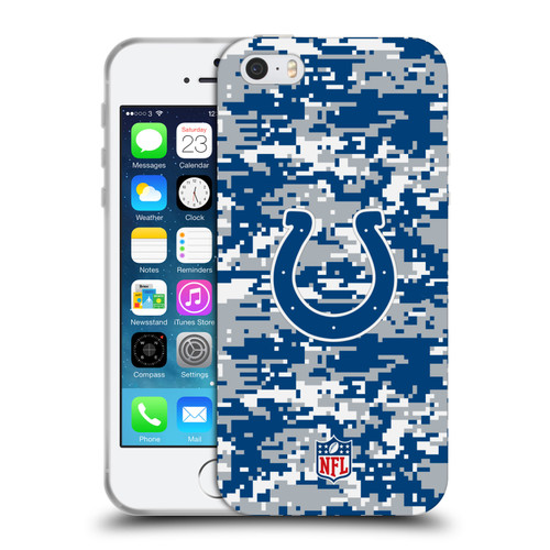NFL Indianapolis Colts Graphics Digital Camouflage Soft Gel Case for Apple iPhone 5 / 5s / iPhone SE 2016