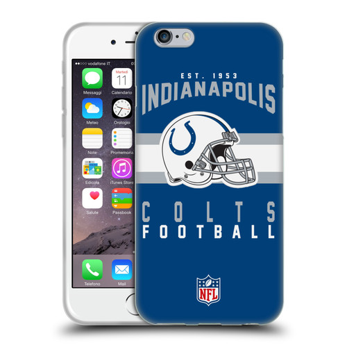 NFL Indianapolis Colts Graphics Helmet Typography Soft Gel Case for Apple iPhone 6 / iPhone 6s