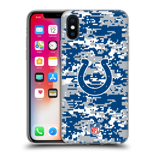 NFL Indianapolis Colts Graphics Digital Camouflage Soft Gel Case for Apple iPhone X / iPhone XS